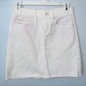 Vineyard Vines Raw Hem White Jean Skirt, Size 00